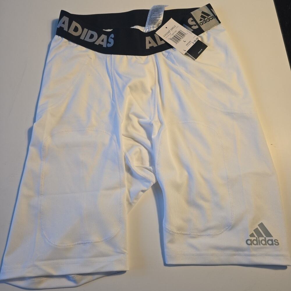 Adidas Men 5 Pocket Girdle Football White Logo Waist Size X- Large